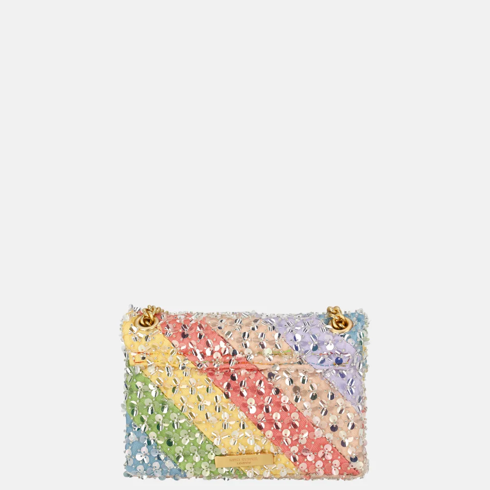 Kurt Geiger mini Kensington schoudertas rainbow lovertjes multi/other bij Duifhuizen