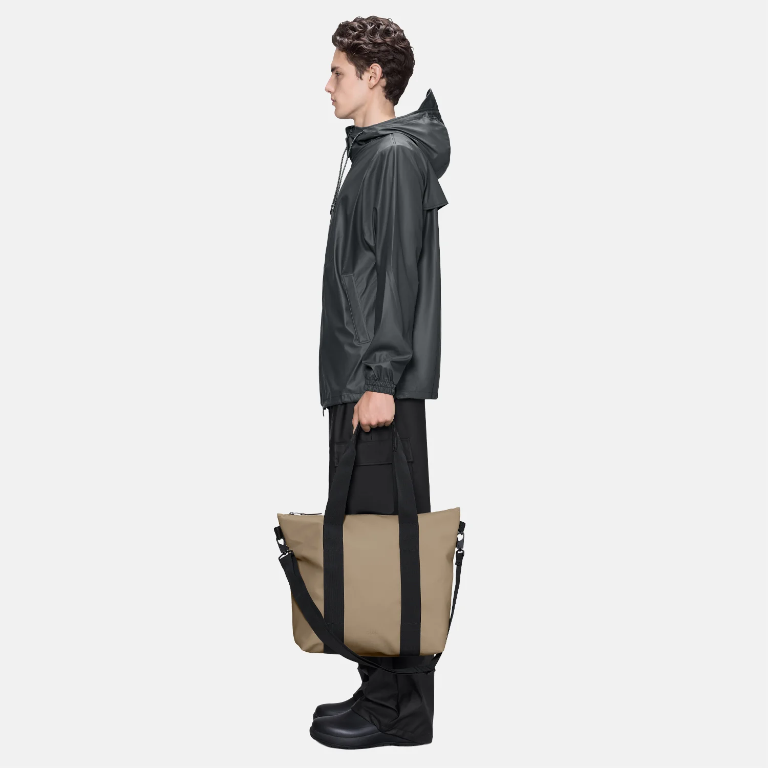 Rains Tote Bag shopper beige bij Duifhuizen
