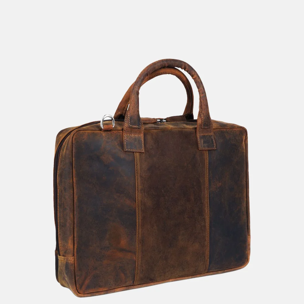 Plevier Colmar laptoptas 15 inch donkerbruin bij Duifhuizen