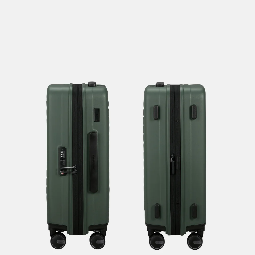 Samsonite Restackd handbagage koffer 55 cm uitbreidbaar sage bij Duifhuizen