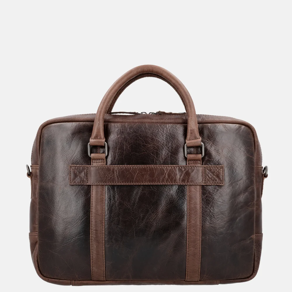 Hide & Stitches Next Navajo laptoptas 14 inch bruin bij Duifhuizen