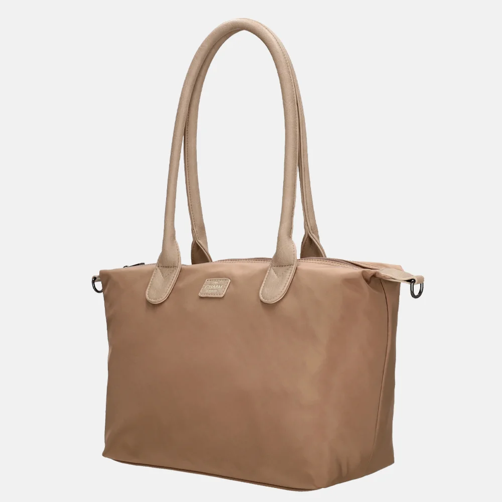 Charm London Buckingham Mono shopper M lichttaupe bij Duifhuizen