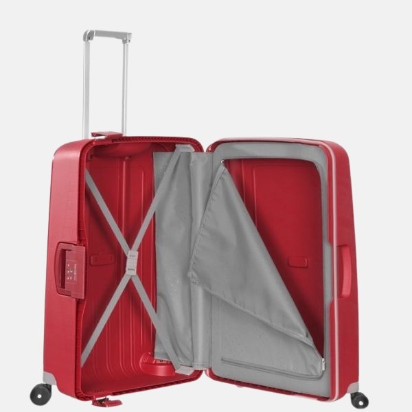 Samsonite S'Cure spinner 75 cm crimson red bij Duifhuizen