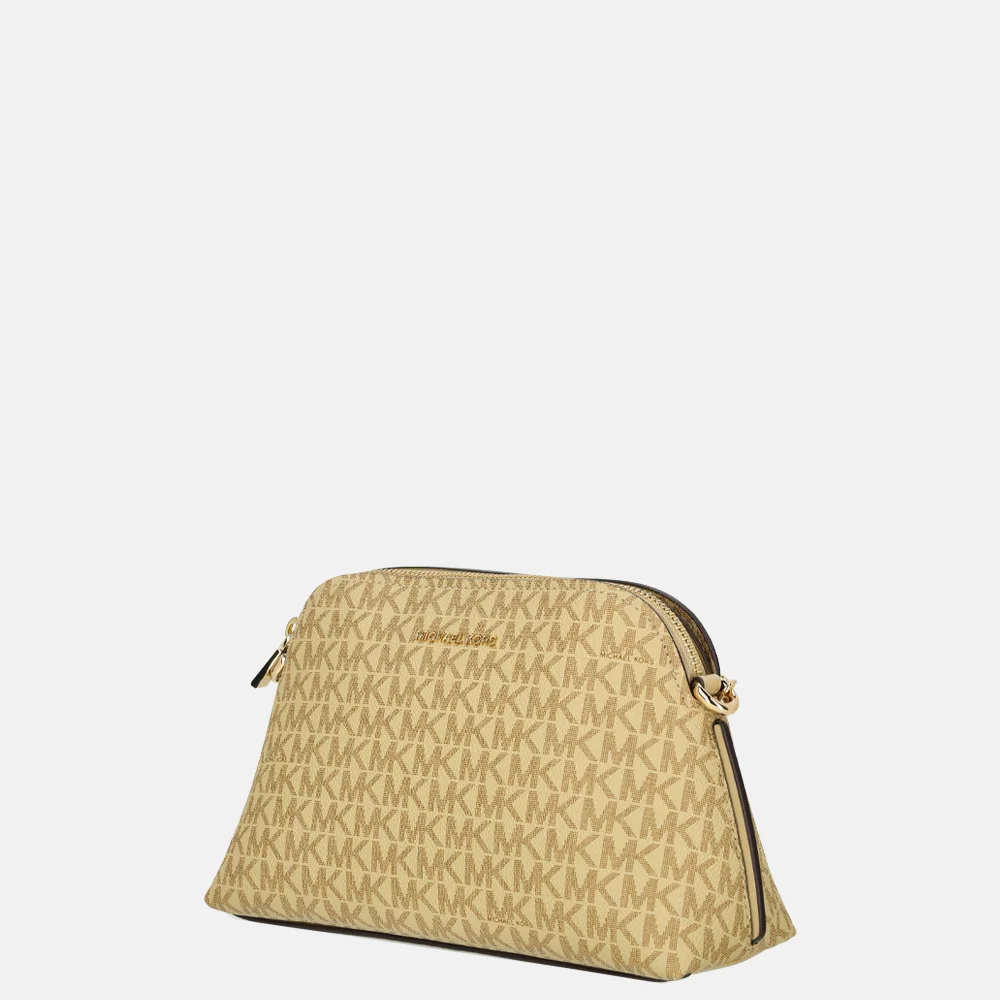 Michael Kors Freddie dome crossbody tas S khaki bij Duifhuizen