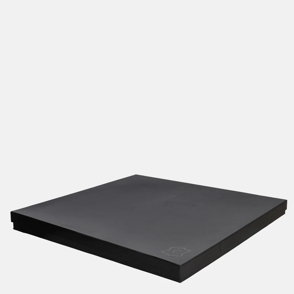 Chamada leren dienblad rond croco XL black bij Duifhuizen