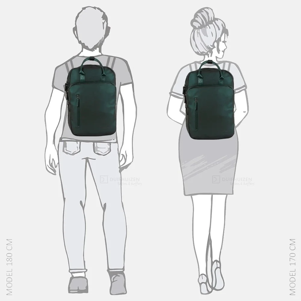 New Rebels William rugzak 15.6 inch metallic green bij Duifhuizen