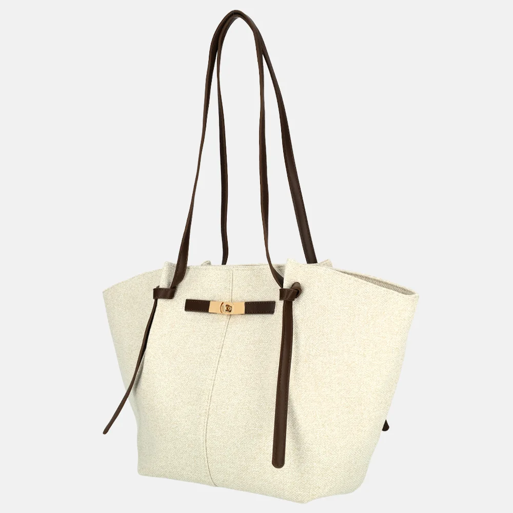 Firenze shopper beige/coffee bij Duifhuizen