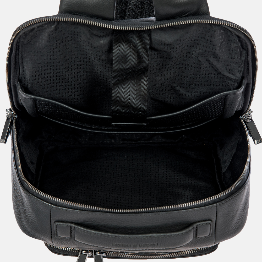 Porsche Design Roadster rugzak XS 13 inch leer black bij Duifhuizen Porsche Design Roadster rugzak XS 13 inch leer black bij Duifhuizen