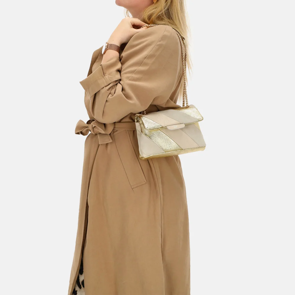 Charm London Elise crossbody tas beige bij Duifhuizen