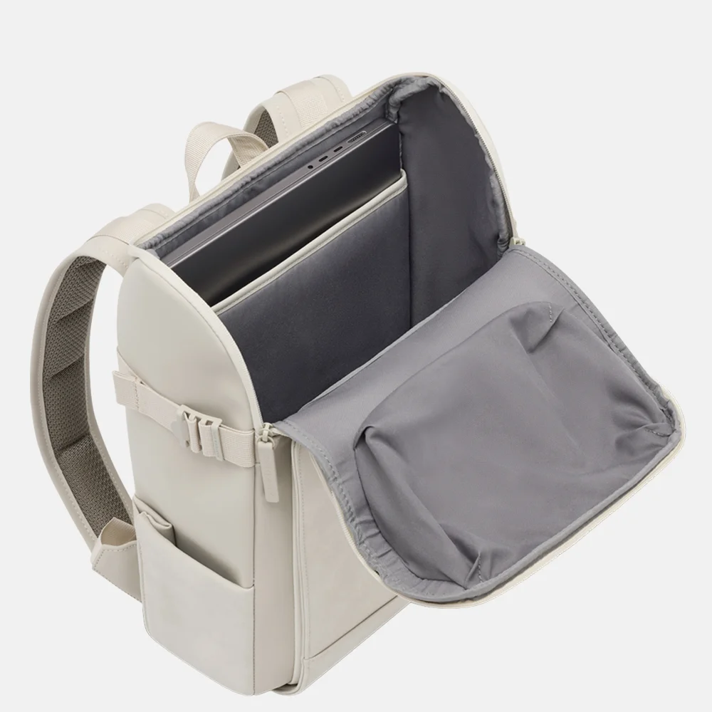 Kapten & Son Bali laptoprugzak M 15 inch sandstone bij Duifhuizen