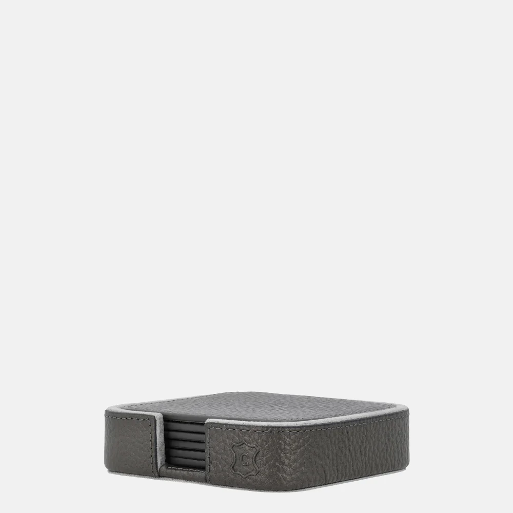 Chamada leren onderzetters effen vierkant gun bij Duifhuizen