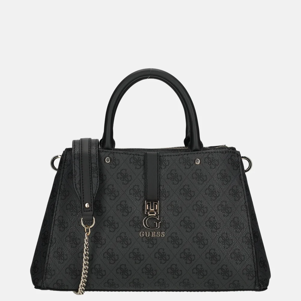 Guess Zamira Luxury handtas coal logo bij Duifhuizen