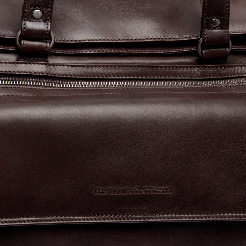 Chesterfield Lazio weekendtas dark brown bij Duifhuizen