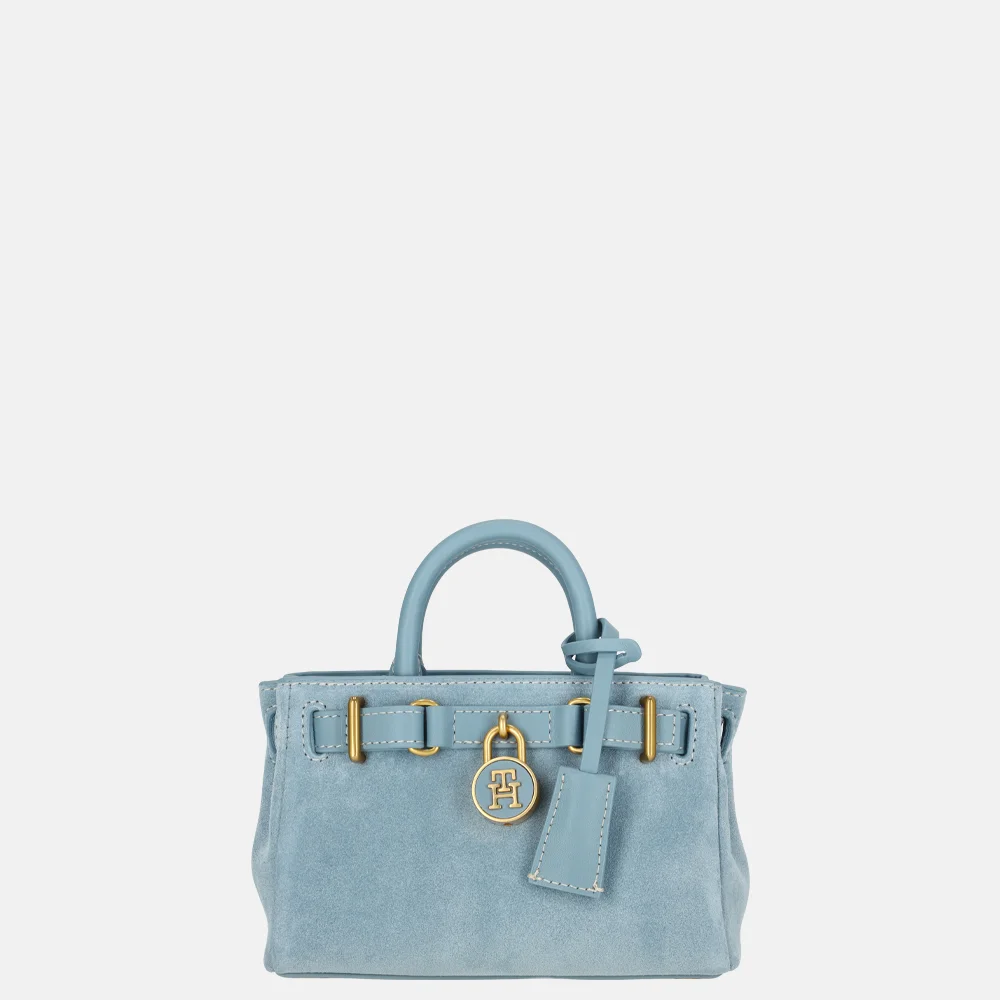 Tommy Hilfiger American Icon micro handtas suede well water bij Duifhuizen