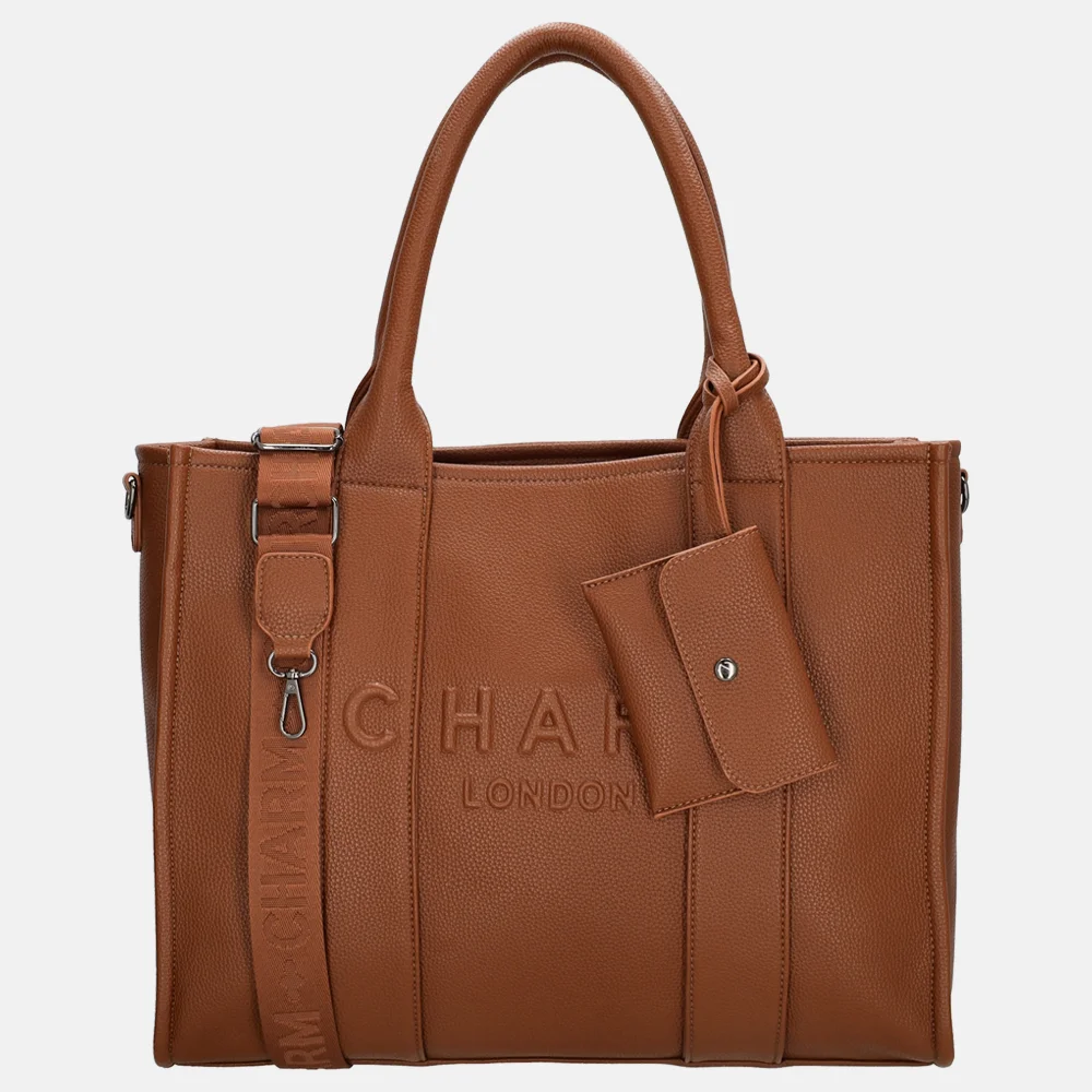 Charm London laptoptas 15 inch bruin