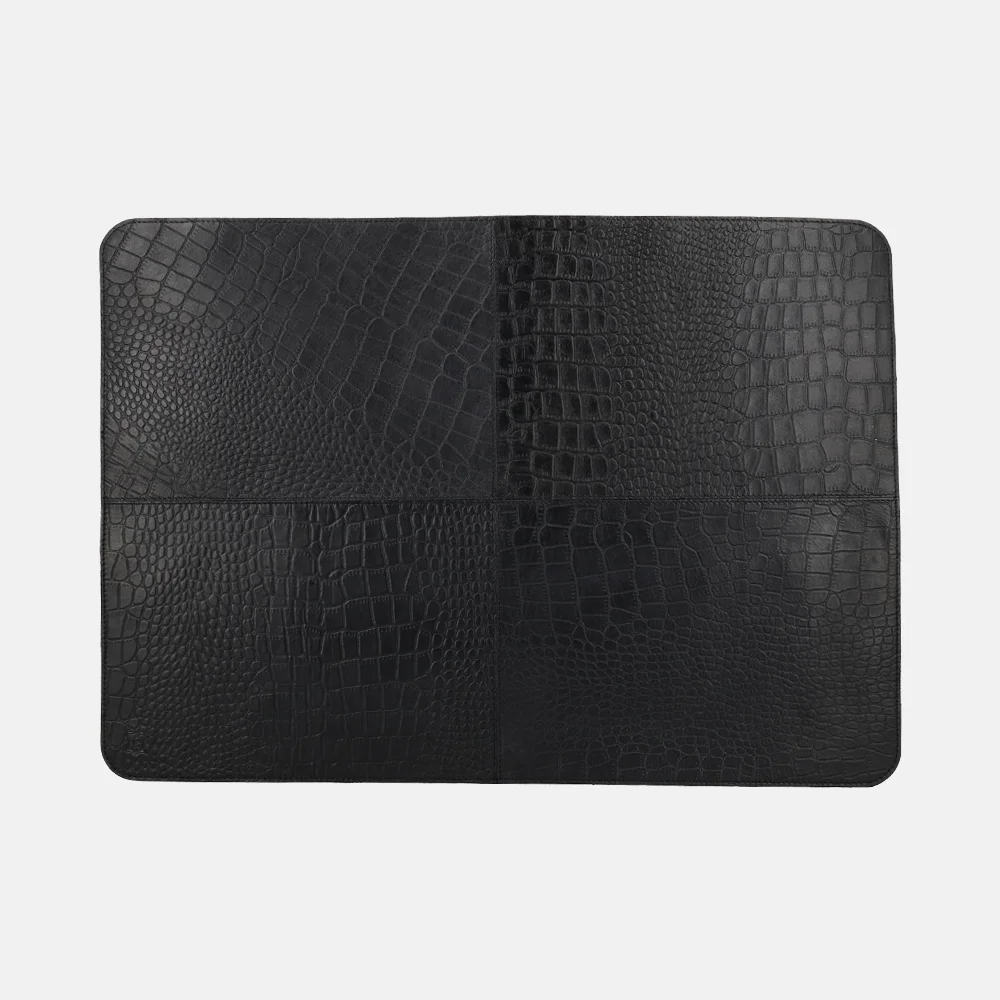 Chamada leren placemats rechthoek croco (2 stuks) black