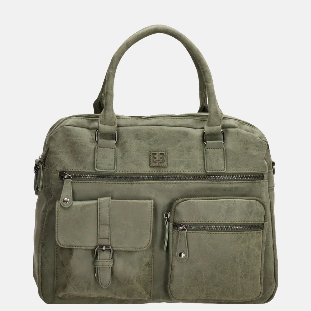 Enrico Benetti Ardèche shopper 13 inch olive bij Duifhuizen