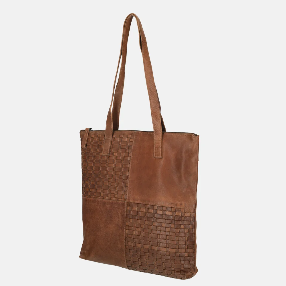 Enrico Benetti Sicily shopper cognac bij Duifhuizen