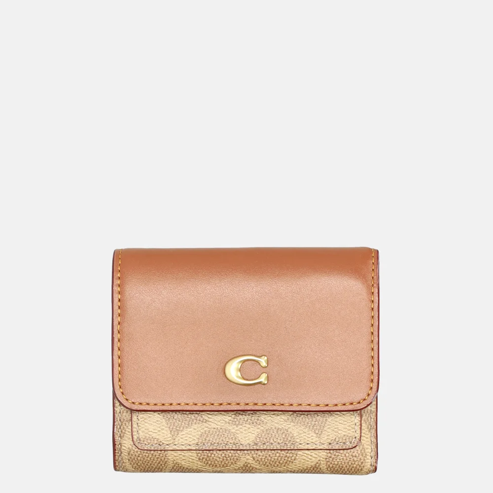 Coach portemonnee tan caramel bij Duifhuizen