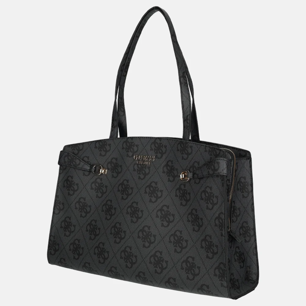 Guess Lorelei travelbag tote shopper coal logo bij Duifhuizen