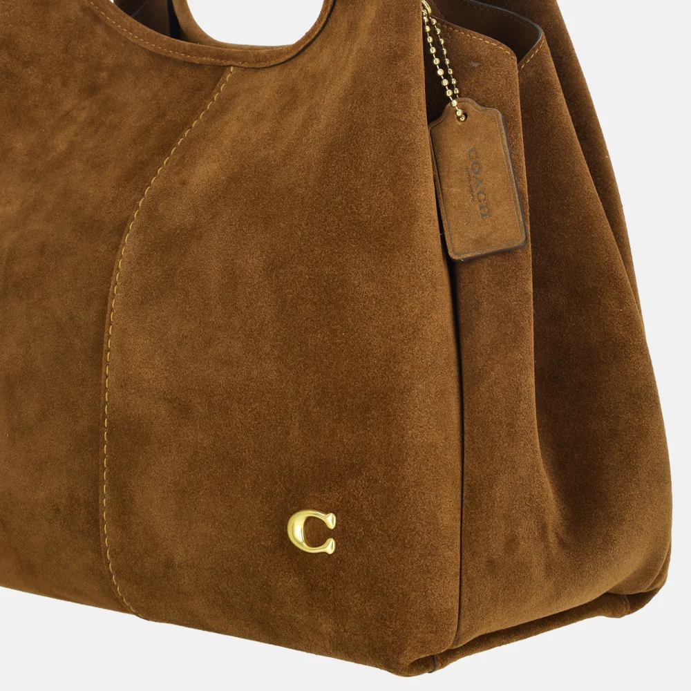 Coach Lana schoudertas M warm brown (goud) bij Duifhuizen