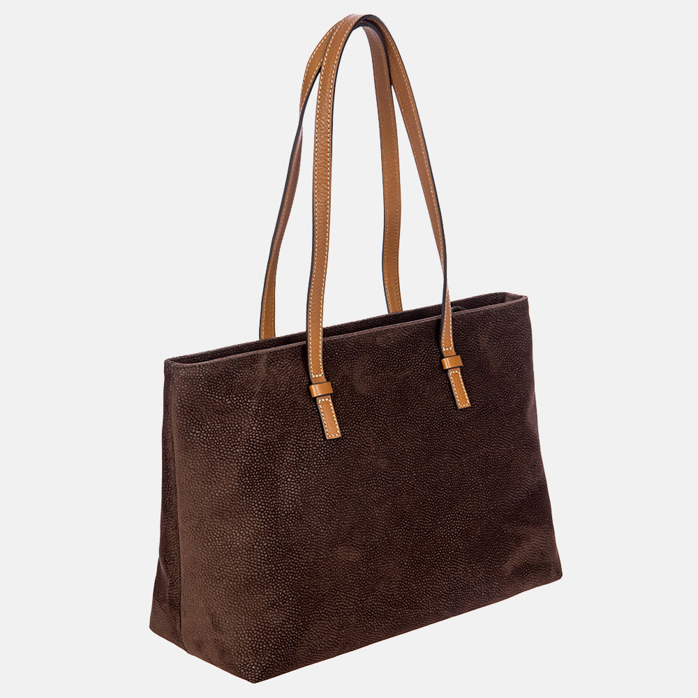 Bric's Vittoria Life shopper brown tabac bij Duifhuizen