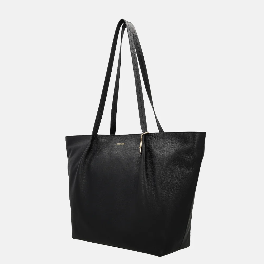 Loulou Essentiels Lola shopper black bij Duifhuizen