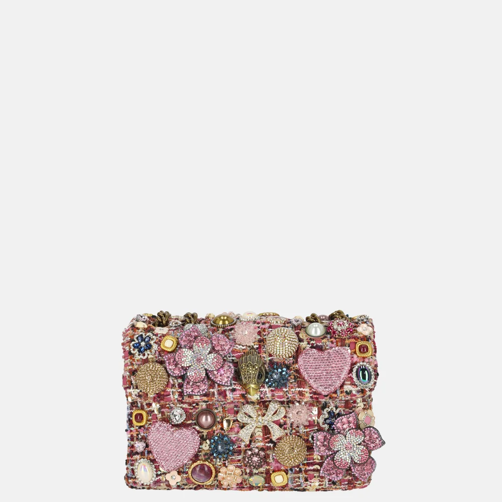 Kurt Geiger Kensington Tutti Frutti schoudertas M pink comb bij Duifhuizen