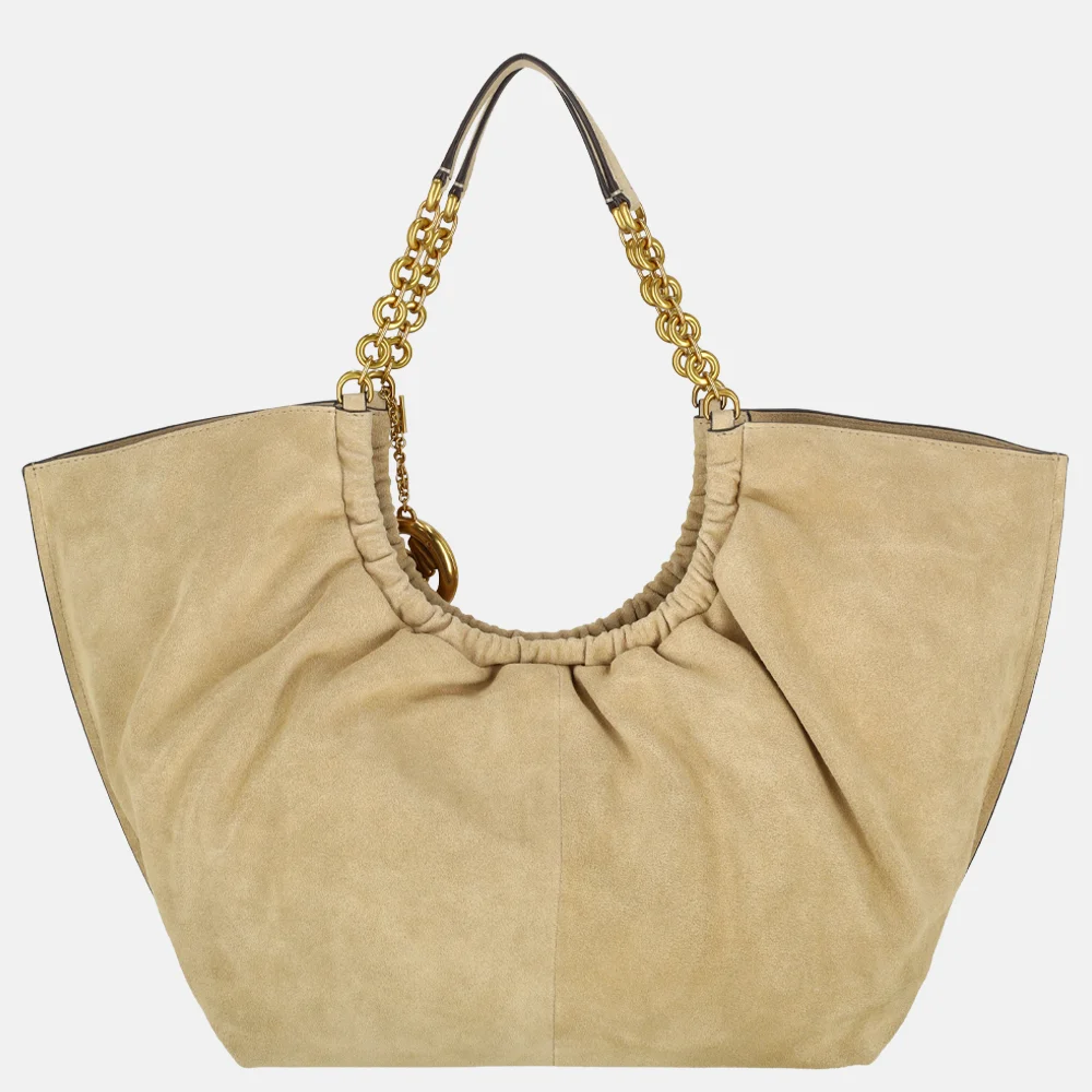 Michael Kors Indie cinch tote shopper L khaki bij Duifhuizen