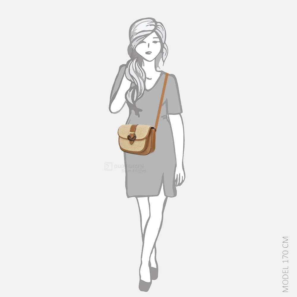 Laurent David crossbody tas teddy taupe bij Duifhuizen