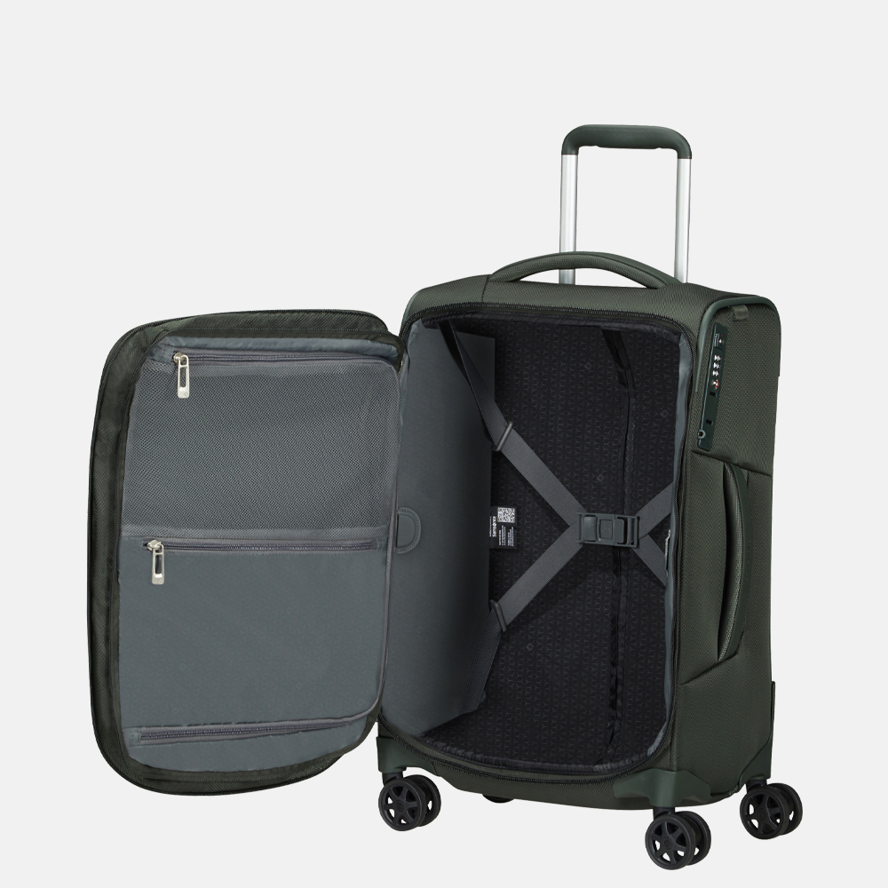 Samsonite Respark Length handbagage koffer 55 cm forest green bij Duifhuizen