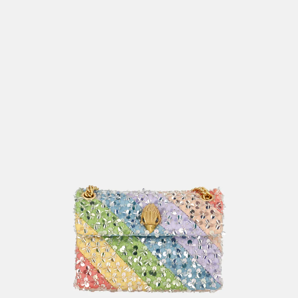 Kurt Geiger mini Kensington schoudertas rainbow lovertjes multi/other bij Duifhuizen