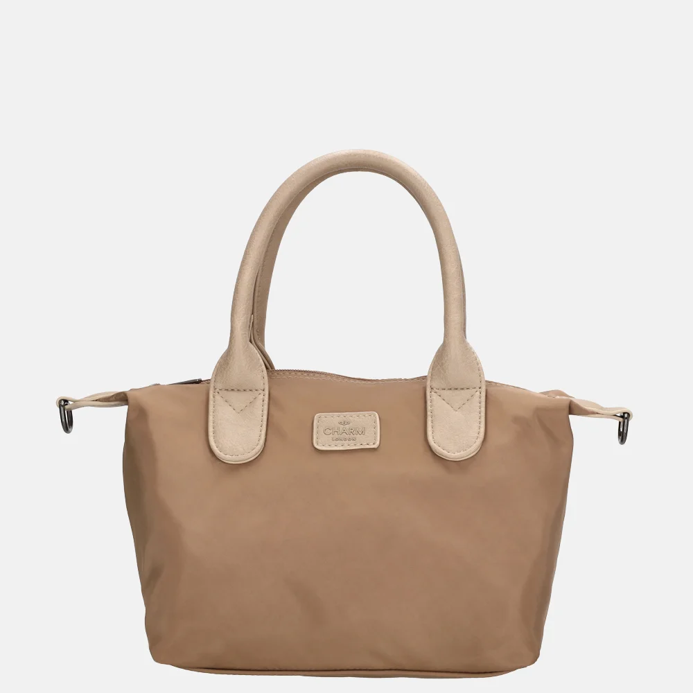 Charm London Buckingham Mono handtas lichttaupe bij Duifhuizen