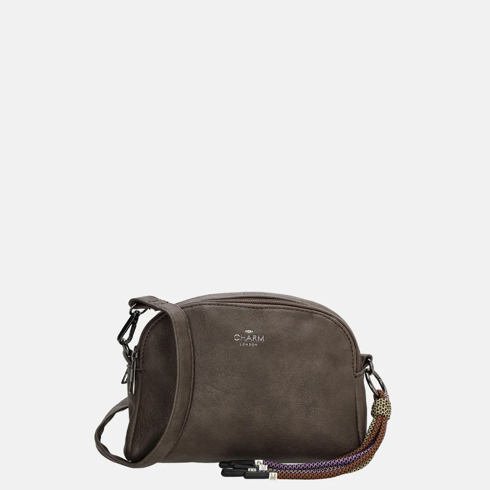 Charm London Tottingham crossbody tas donkerbruin bij Duifhuizen