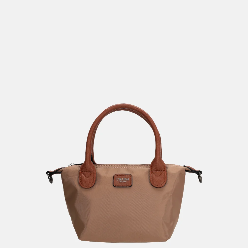 Charm London Buckingham handtas XS taupe bij Duifhuizen
