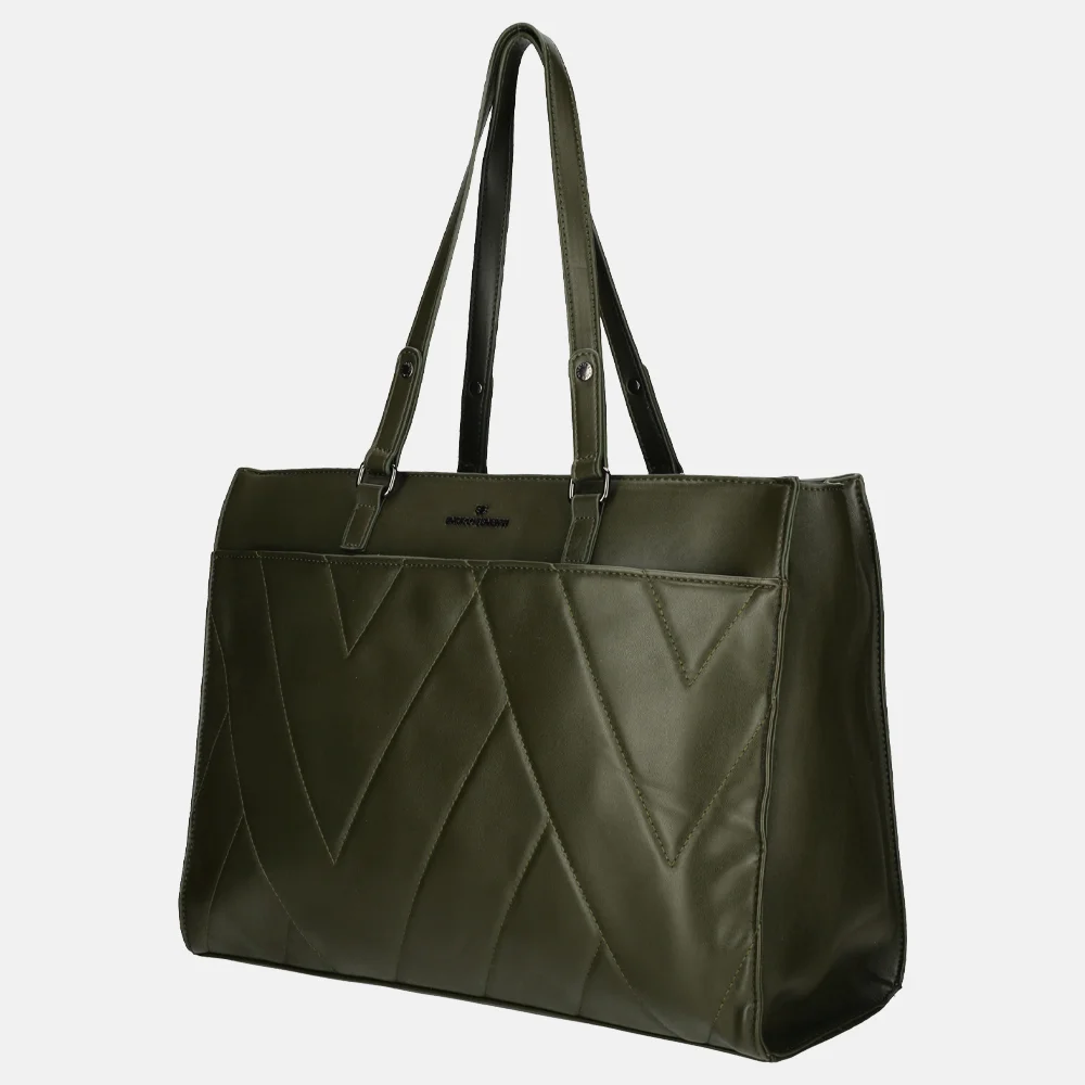 Enrico Benetti Evie shopper 15 inch olive bij Duifhuizen