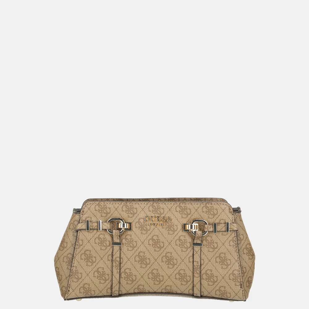 Guess Leona Girlfriend crossbody tas latte logo bij Duifhuizen
