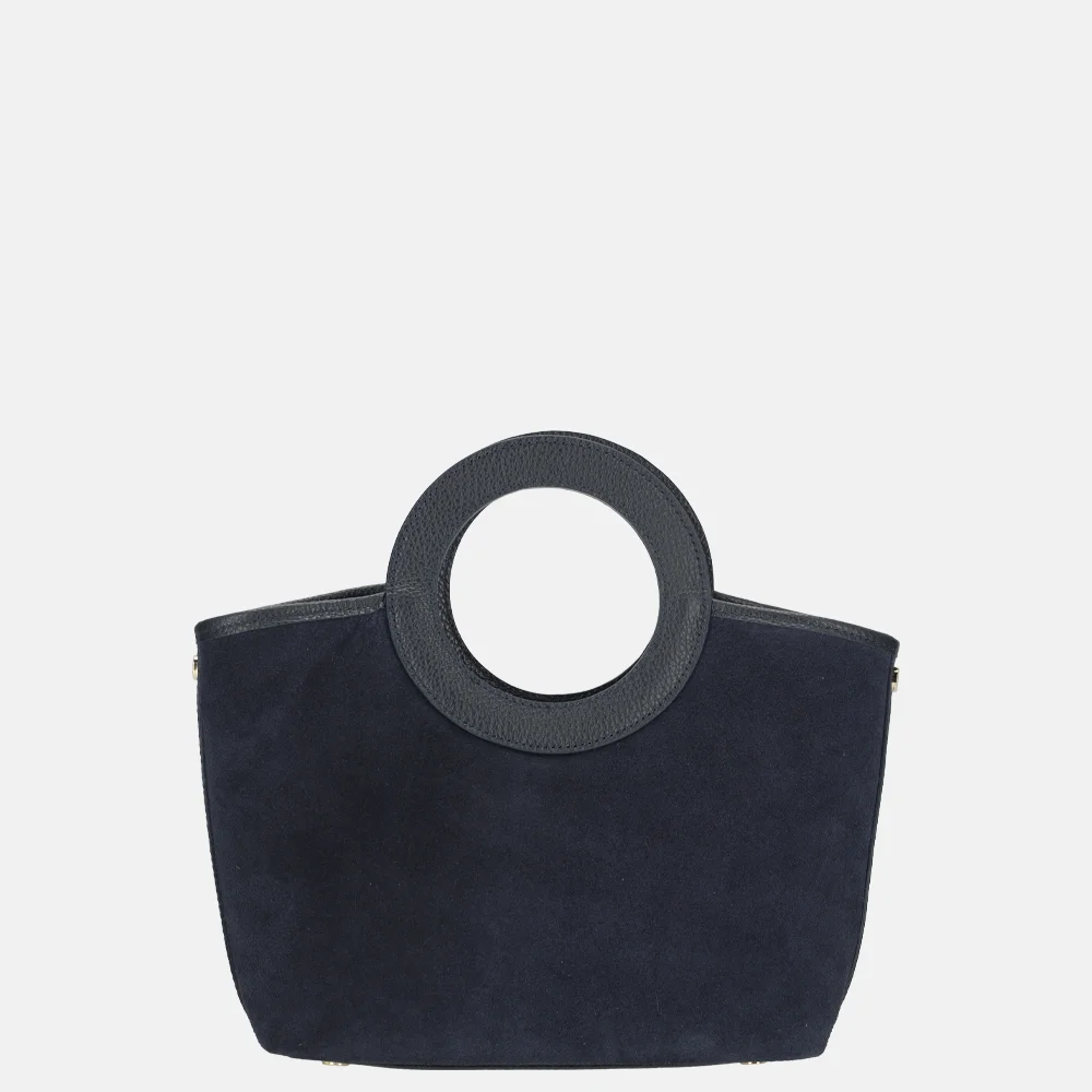 Charm London handtas suede donkerblauw bij Duifhuizen