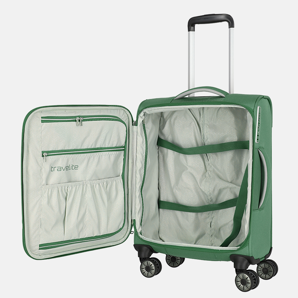 Travelite Miigo handbagage koffer 55 cm green bij Duifhuizen