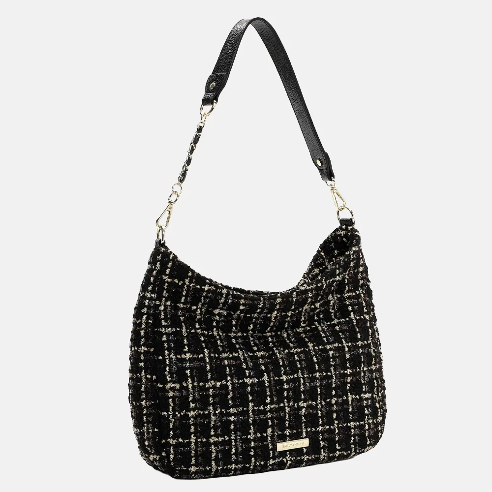 Emily & Noah Hannelore schoudertas black/beige bij Duifhuizen