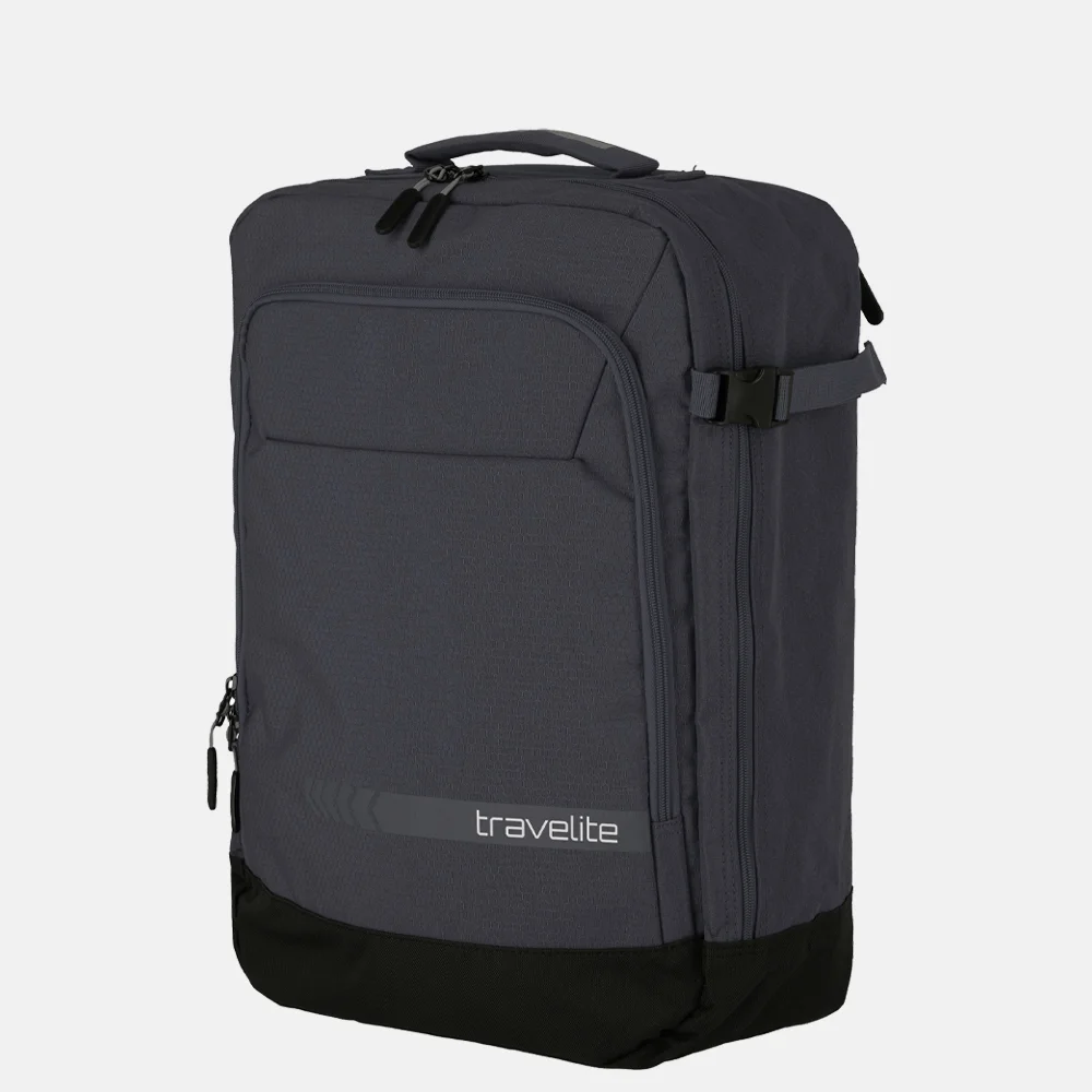 Travelite Kick Off Cabin Size backpack/weekender rugzak dark anthracite bij Duifhuizen