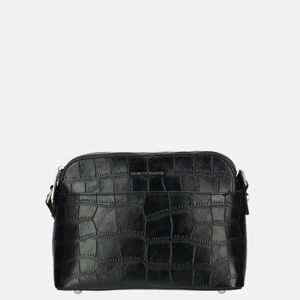 Daniele Donati crossbody tas croco black bij Duifhuizen