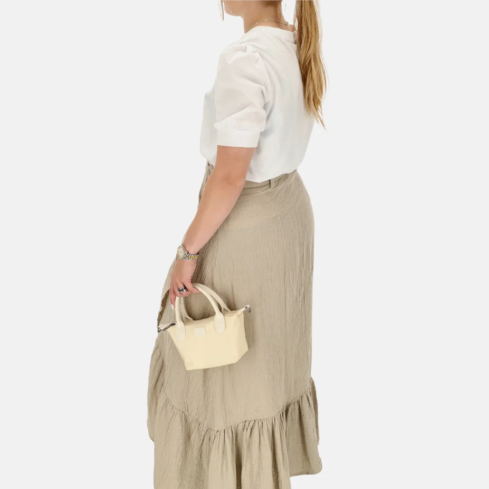 Charm London Buckingham Mono crossbody tas XS creme bij Duifhuizen