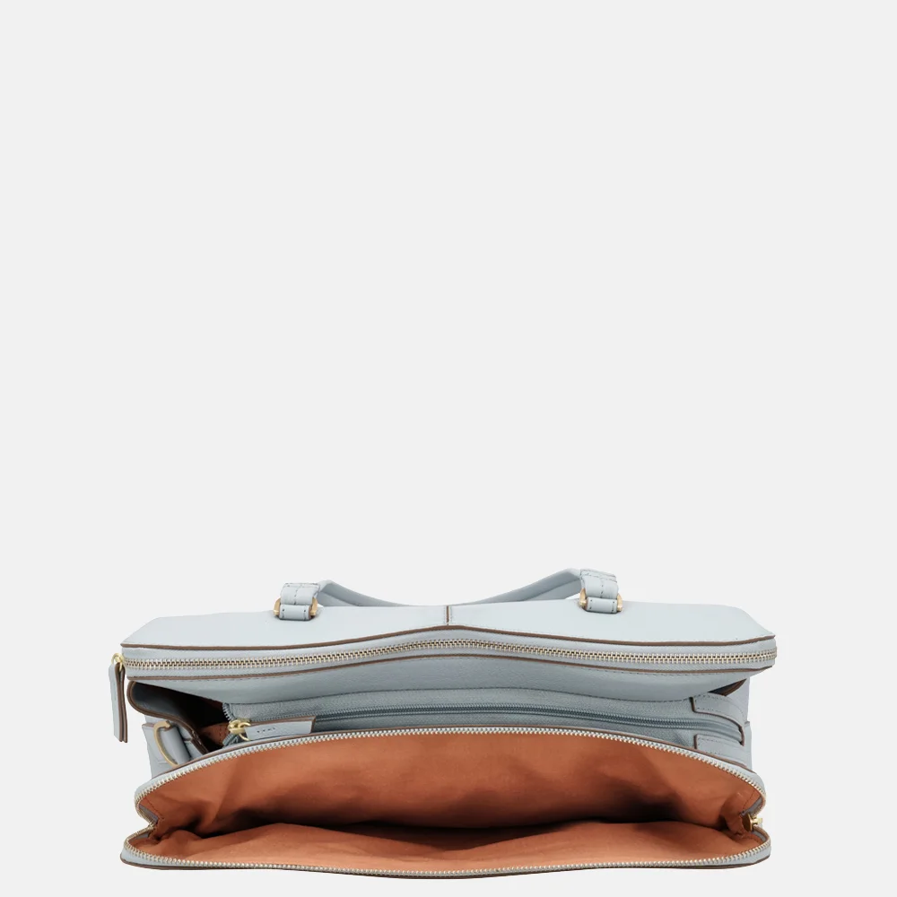 Loulou Essentiels Olivia shopper 15.6 inch blue aura bij Duifhuizen