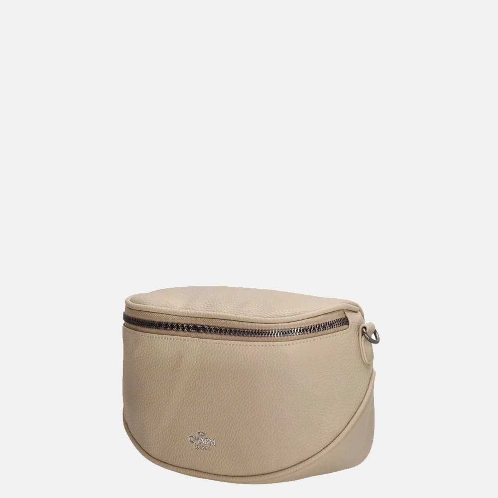 Charm London New York crossbody tas taupe bij Duifhuizen