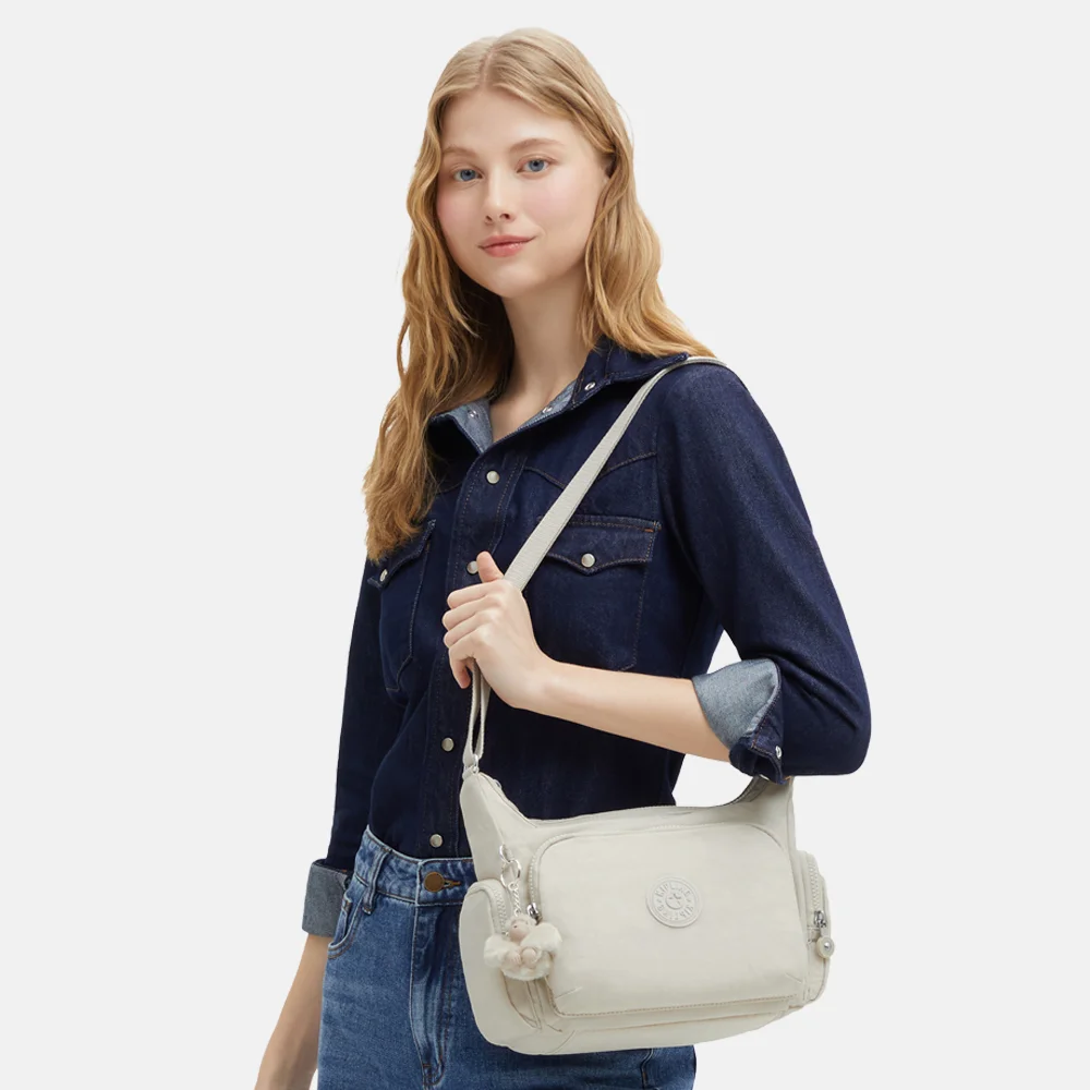 Kipling GABB schoudertas S hideaway beige bij Duifhuizen