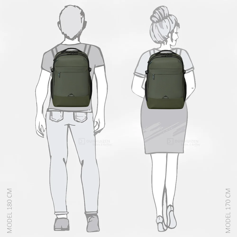 Samsonite Roadseeker laptoprugzak M 15 inch dark olive bij Duifhuizen