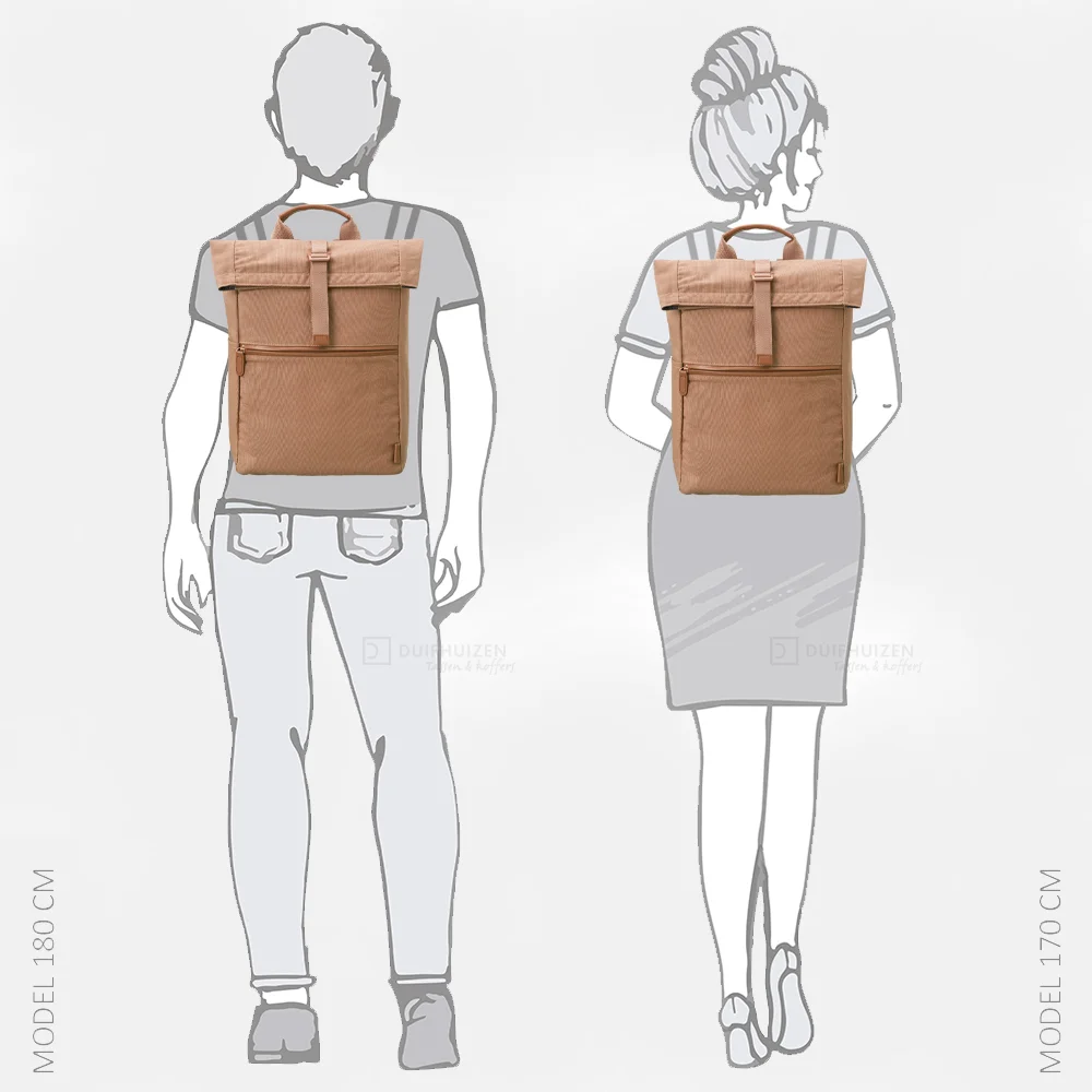 Fresk rugzak L tawny brown bij Duifhuizen