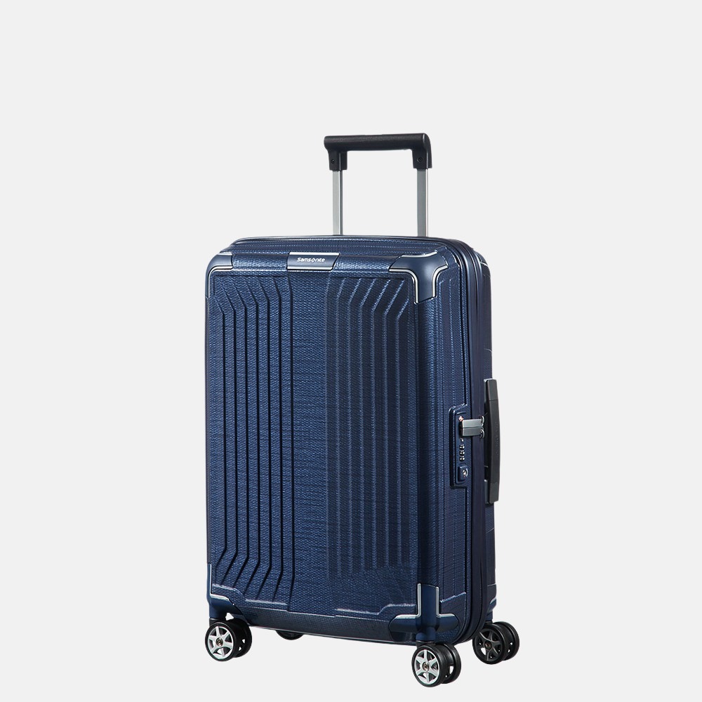 Samsonite Lite-Box spinner 55 cm deep blue bij Duifhuizen