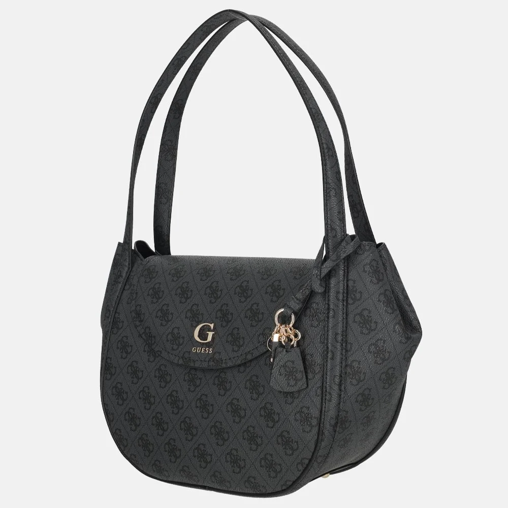 Guess Coleen schoudertas coal logo bij Duifhuizen